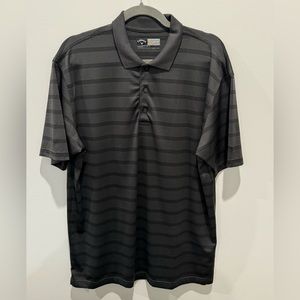 Callaway Golf Shirt in Gray w/ Darker Gray Stripes - Men’s (M)